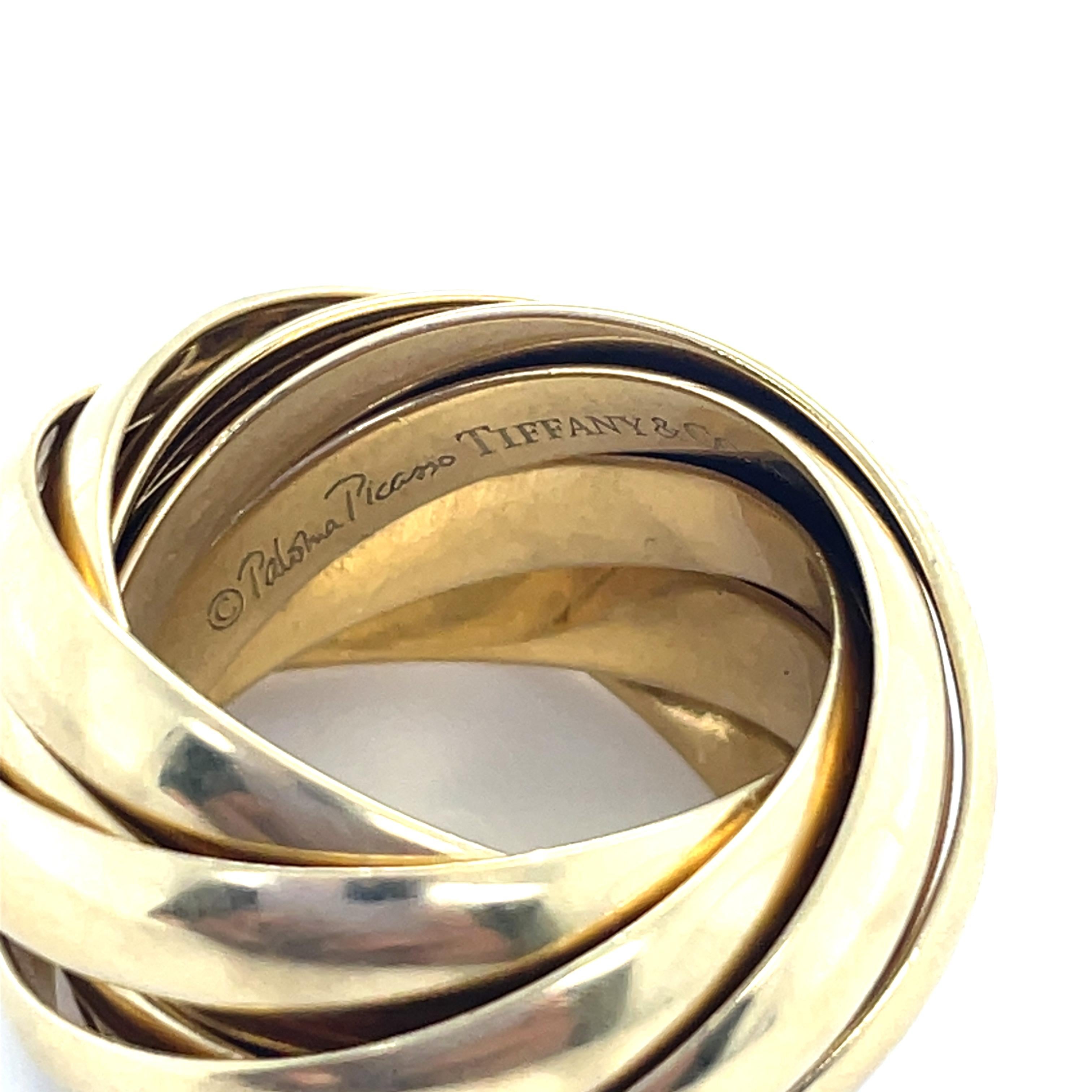 Nine Band Rolling Ring von Tiffany & Co., Paloma Picasso, Gelbgold im Zustand „Neu“ in Chicago, IL
