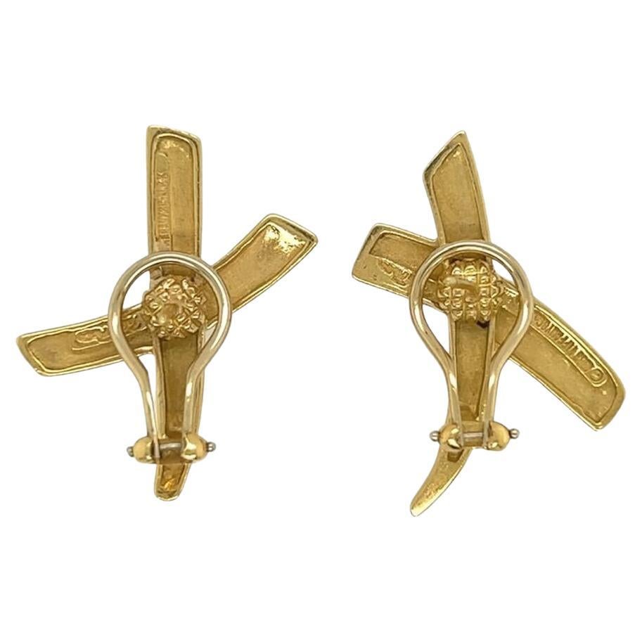 Ein Paar Ohrringe aus 18-karätigem Gelbgold, Paloma Picasso, Tiffany & Co., um 1983.  Jeder 