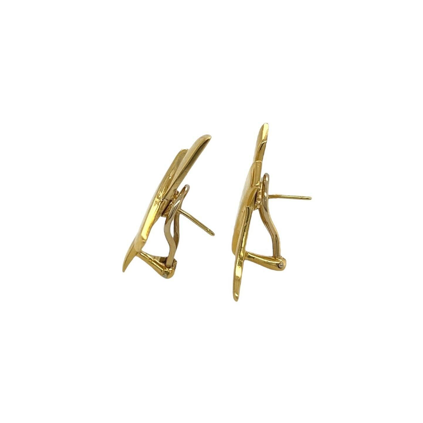 TIFFANY & CO., PALOMA PICASSO Gelbgold-Ohrringe „X Kiss“ für Damen oder Herren