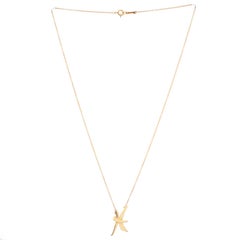 Tiffany & Co. Paloma Picasso Zodiac Pisces Pendant Necklace 18k Yellow Gold
