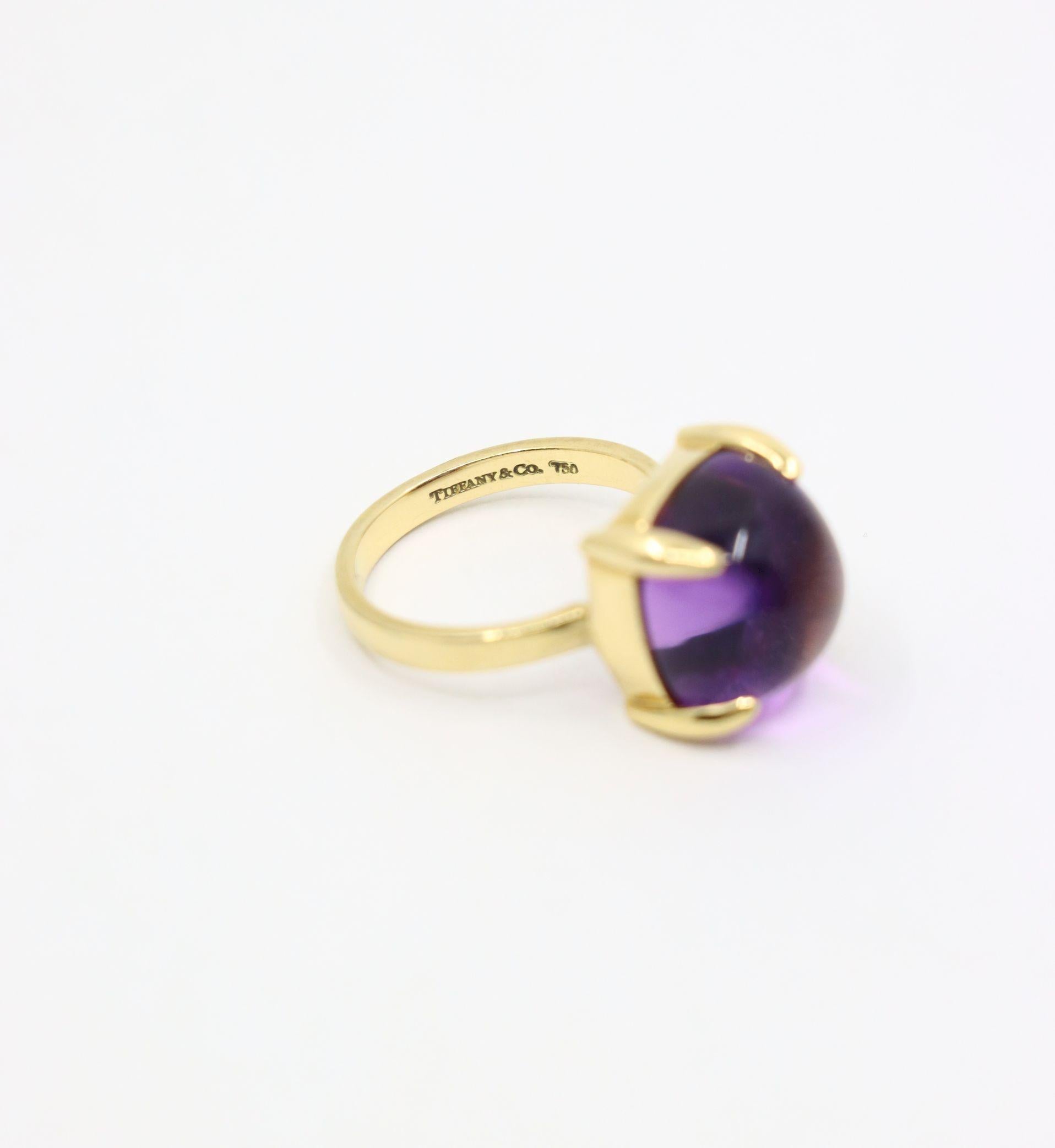 Tiffany & Co. Anello Paloma Sugar Stacks Amethyst 18KT Gold in vendita 5