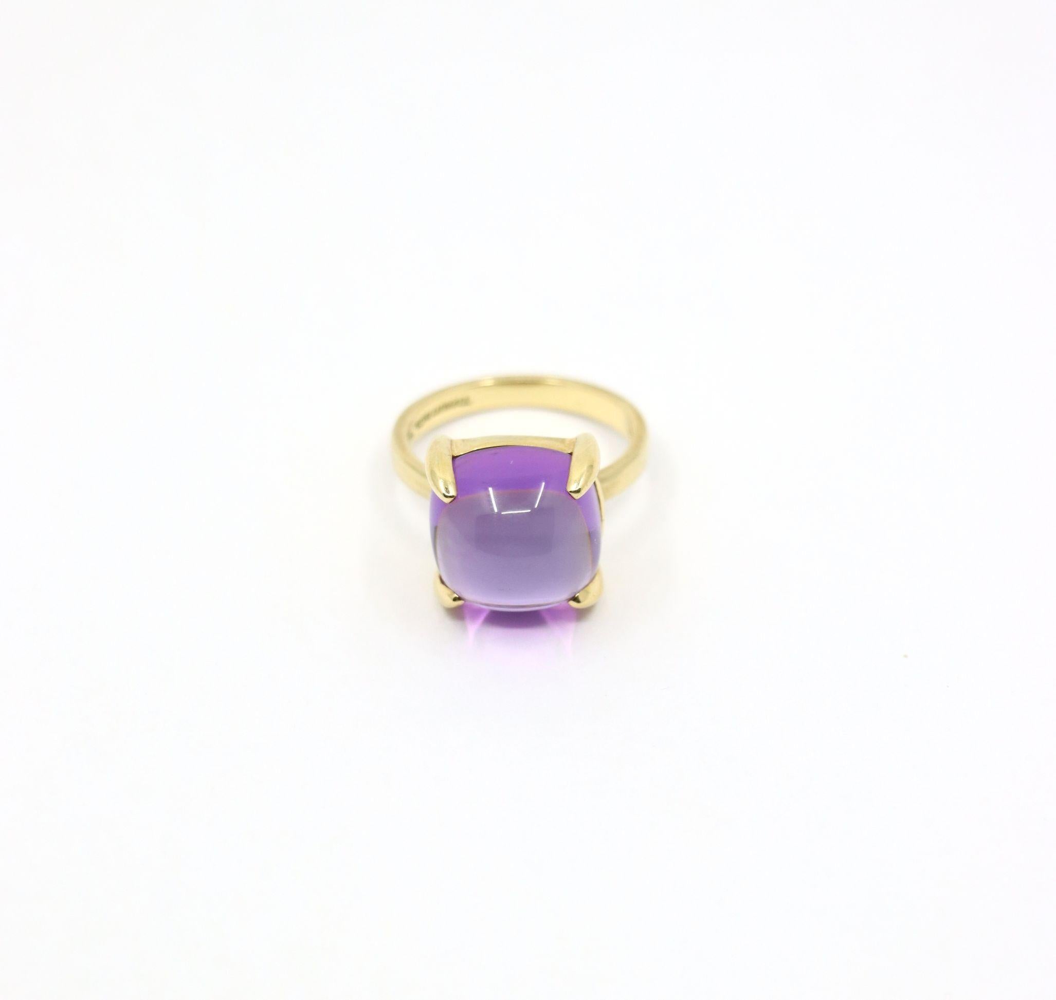 Donna Tiffany & Co. Anello Paloma Sugar Stacks Amethyst 18KT Gold in vendita