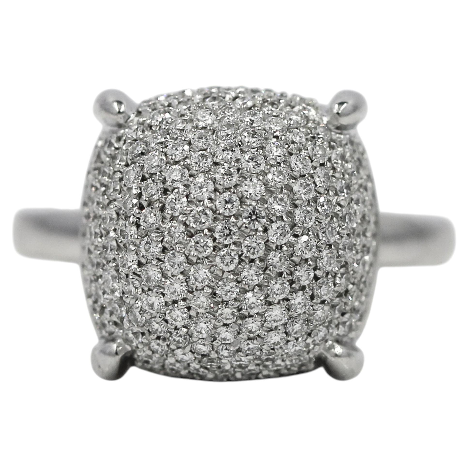 Tiffany & Co. Bague Paloma Sugar Stacks en or blanc 18K 0.49 CTW VS1 F Taille 5