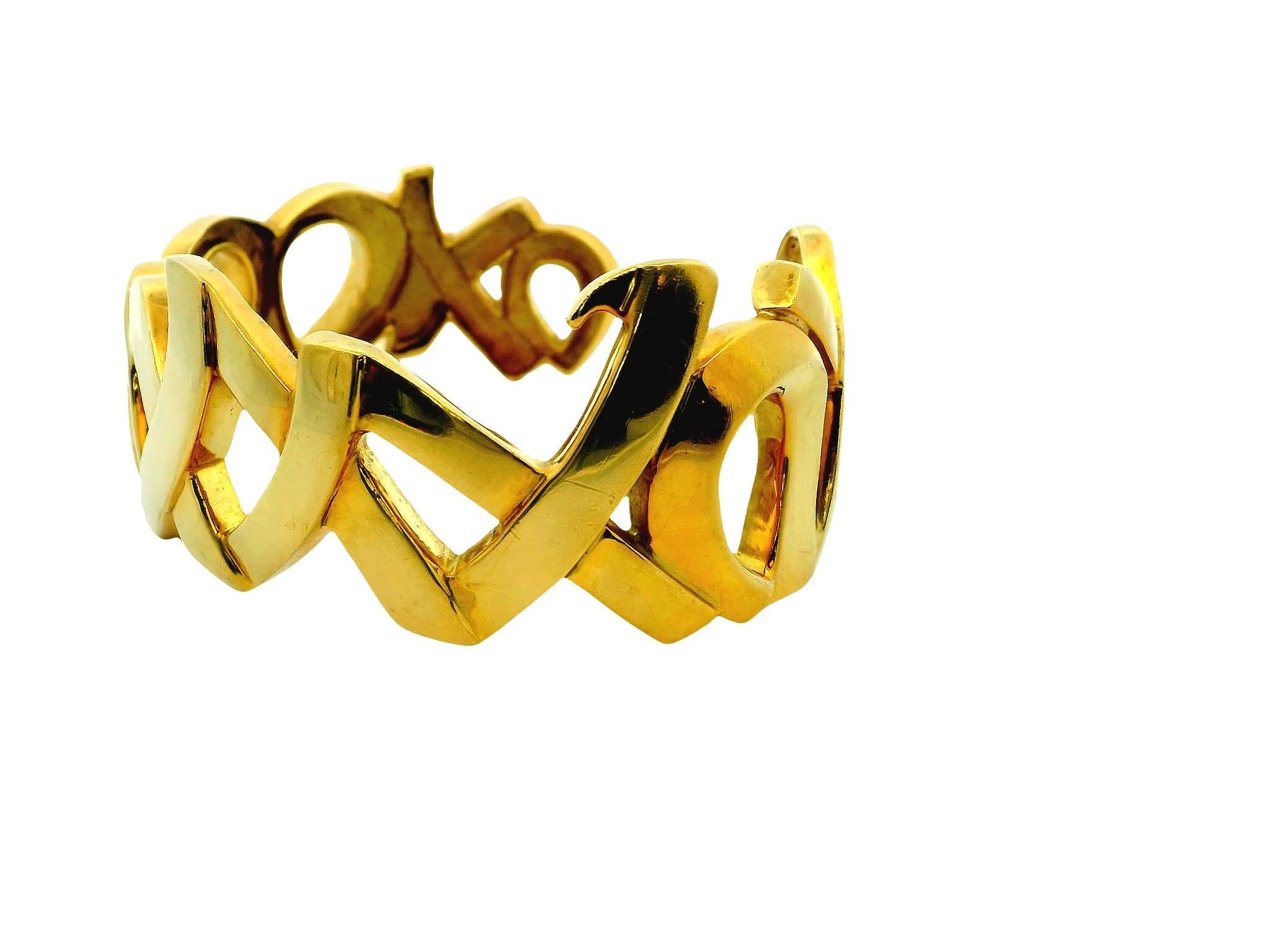 De las mujeres Tiffany & Co. Brazalete Paloma XO Oro Amarillo 18k Talla 17 en venta