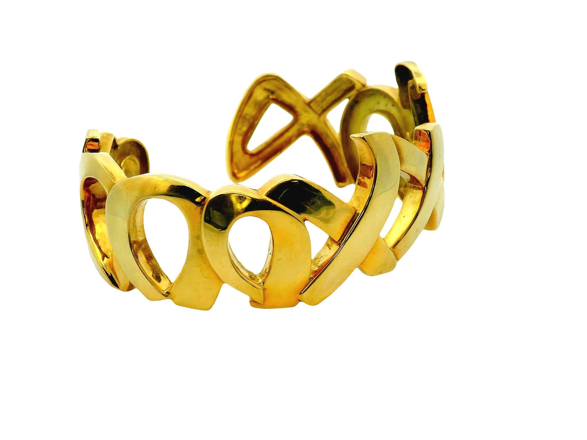 Tiffany & Co. Brazalete Paloma XO Oro Amarillo 18k Talla 17 en venta 2