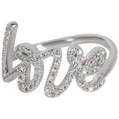 Tiffany & Co. Paloma's Graffiti Diamond Ring in 18 Karat White Gold 0.2 Carat