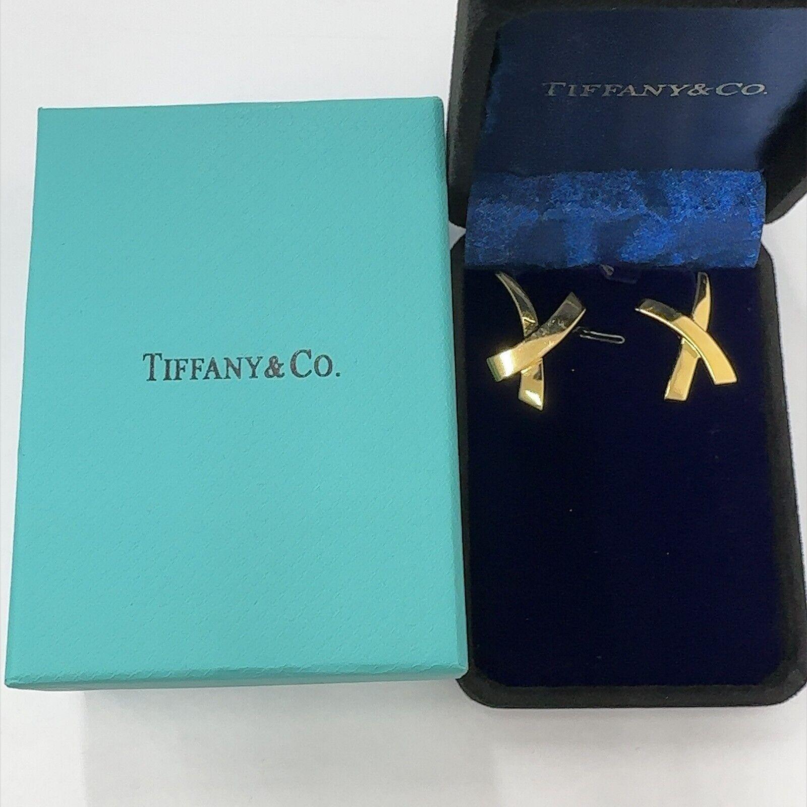 Tiffany & Co. Paloma's Graffiti x Earrings in 18ct Yellow Gold In Excellent Condition In London, GB