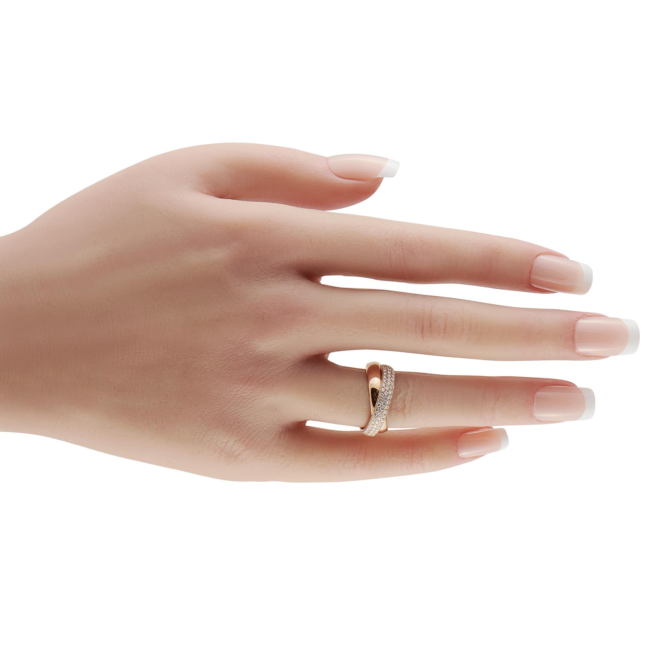 Tiffany & Co. Palomas Melody 18K Rose Gold Diamond Ring Corte redondo en venta