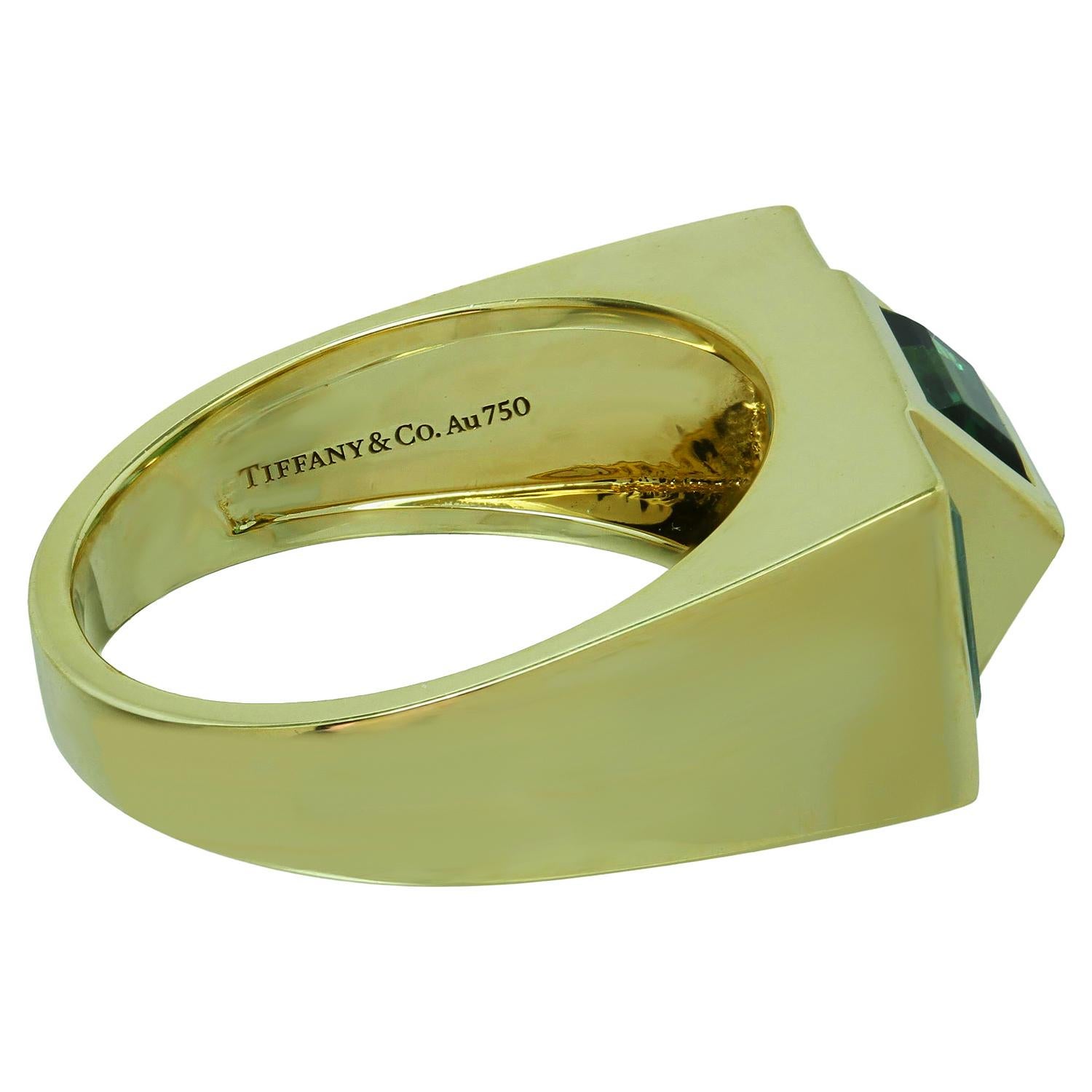 Baguette Cut Tiffany & Co. Paloma's Studio Baguette 4 Stone 18k Yellow Gold Ring