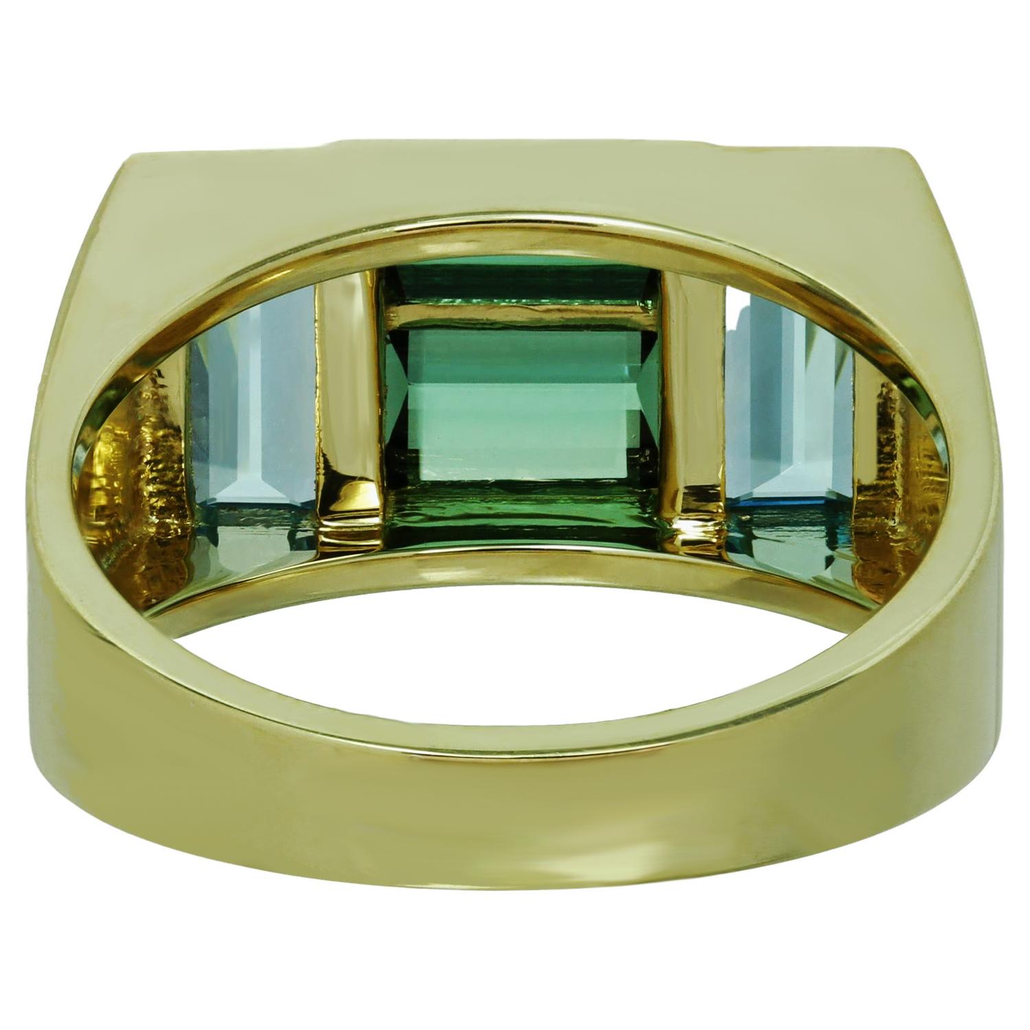 Women's Tiffany & Co. Paloma's Studio Baguette 4 Stone 18k Yellow Gold Ring