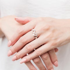 Tiffany & Co. Palomo Picasso Vintage Twisting Heart Ring in 18 Carat White Gold