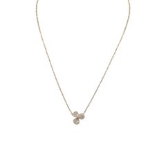 Tiffany & Co. Paper Flower 18 Karat Rose Gold Natural Diamond Pendant Necklace