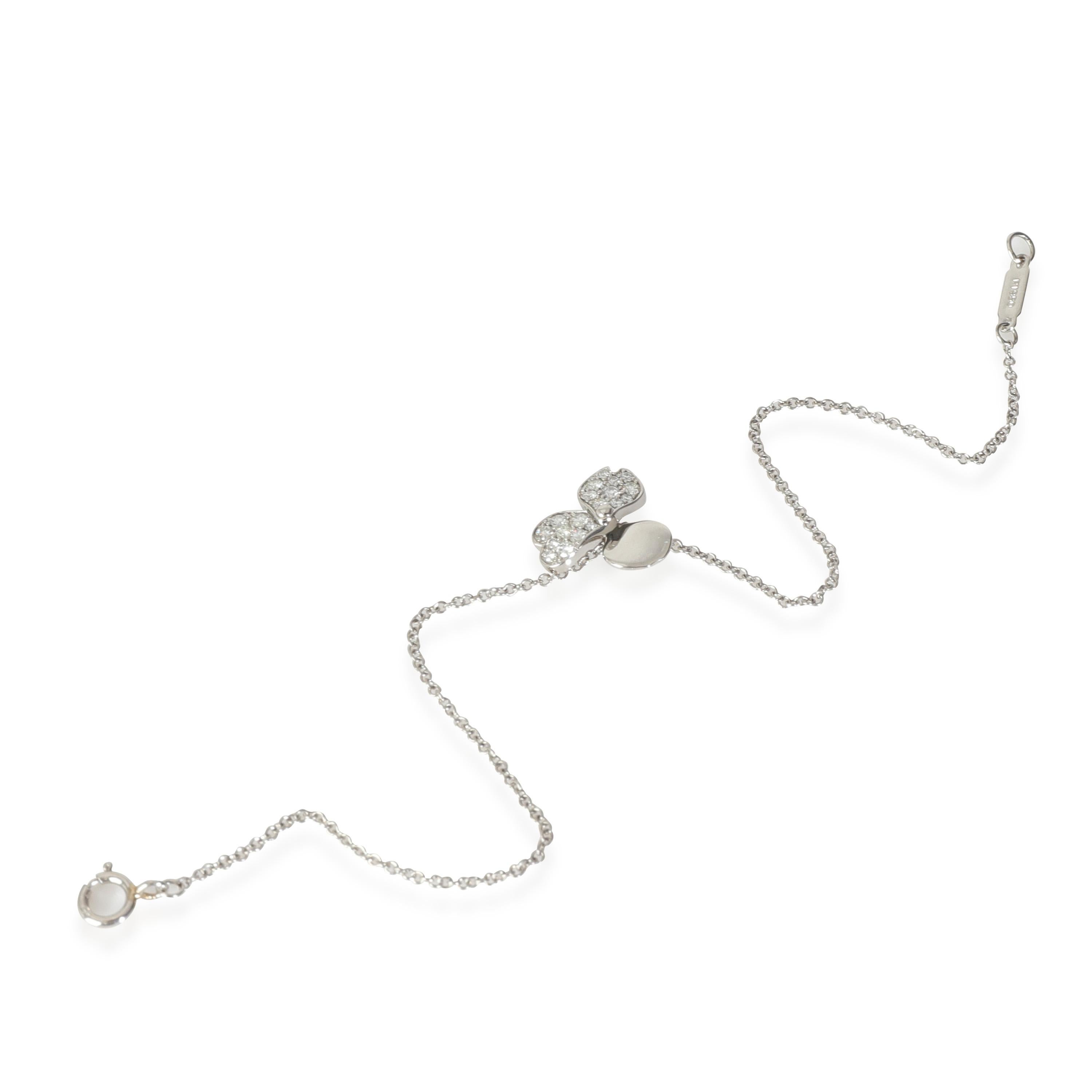 Tiffany & Co. Papierblumenarmband mit Diamanten in Platin 0,17 Karat im Zustand „Hervorragend“ in New York, NY