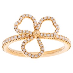 Tiffany & Co. Kollektion „„Papierblumen““, offener Kleeblatt-Ring mit 3 Blättern