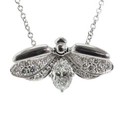 Tiffany & Co. Paper Flowers Collection Platinum Diamond Firefly Pendant Necklace
