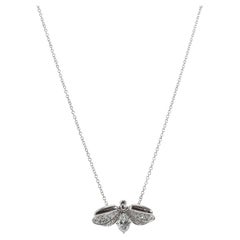 Tiffany & Co. Paper Flowers Collection Platin Diamant Glühwürmchen-Anhänger Halskette