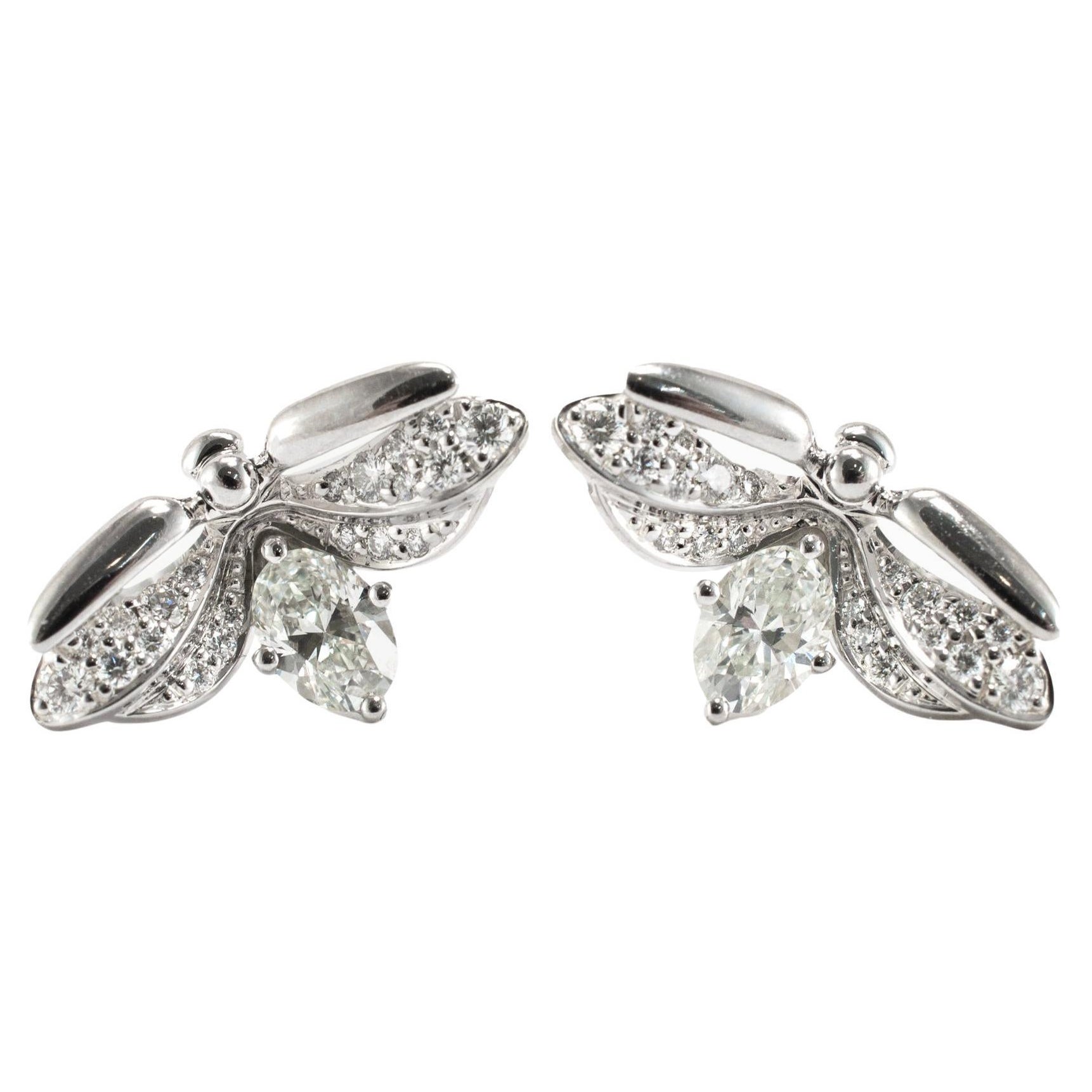 Tiffany 
Co. Orecchini a perno con diamante e lucciola della collezione Paper Flowers in platino
