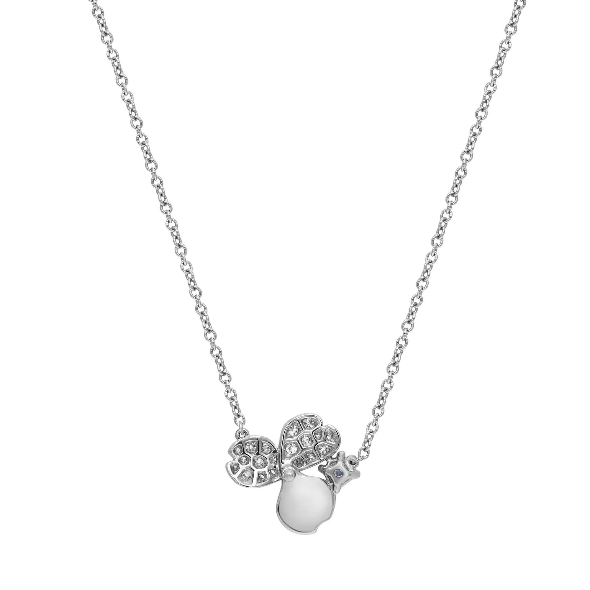 Tiffany & Co. Papier Blumen Diamant und Tansanit Anhänger Halskette Platin 16 in (Rundschliff) im Angebot