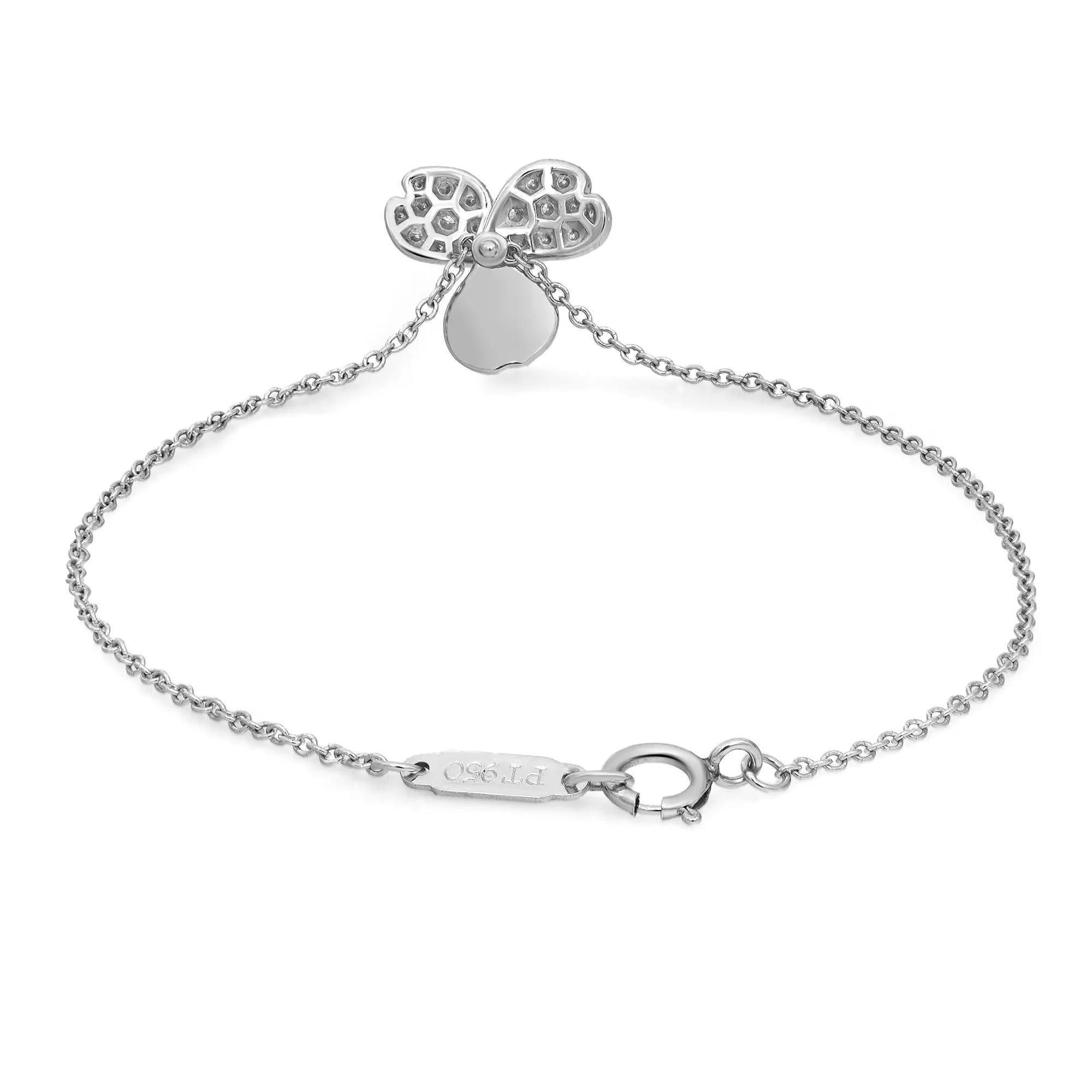 Modern Tiffany & Co. Paper Flowers Diamond Bracelet Platinum 6.5 Inches For Sale