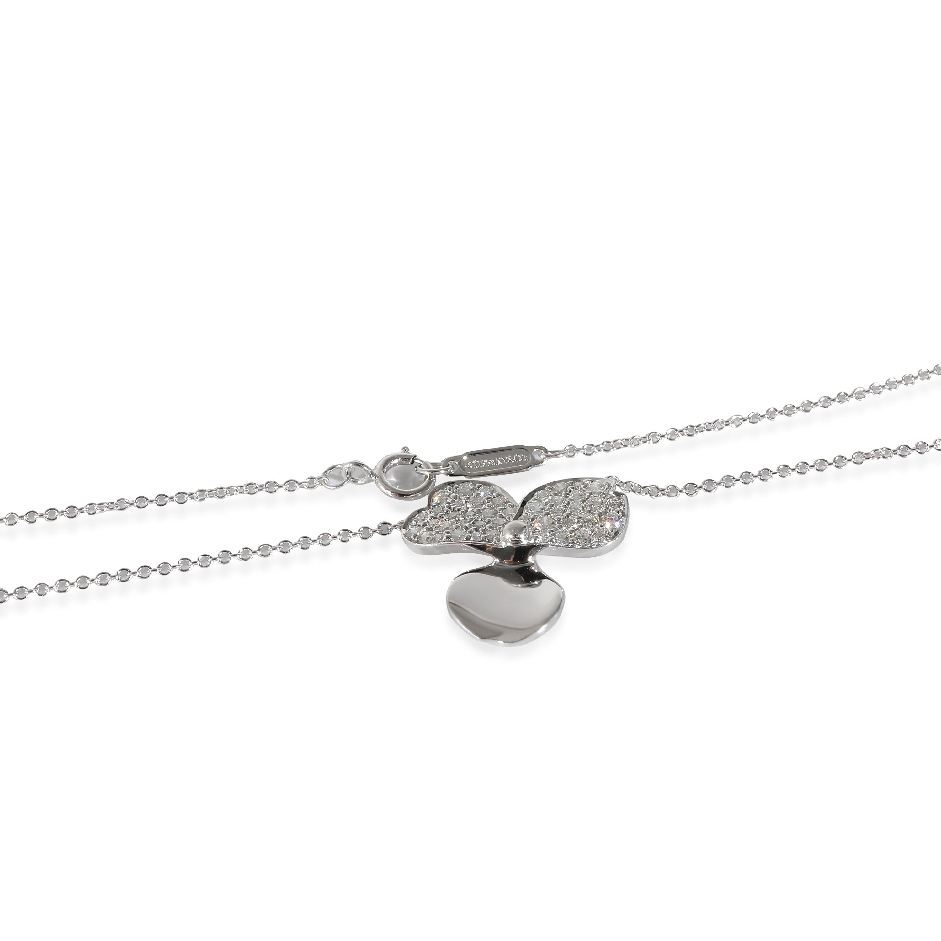 Tiffany & Co. Pendentif fleurs de papier en platine 0,33 CTW Pour femmes en vente