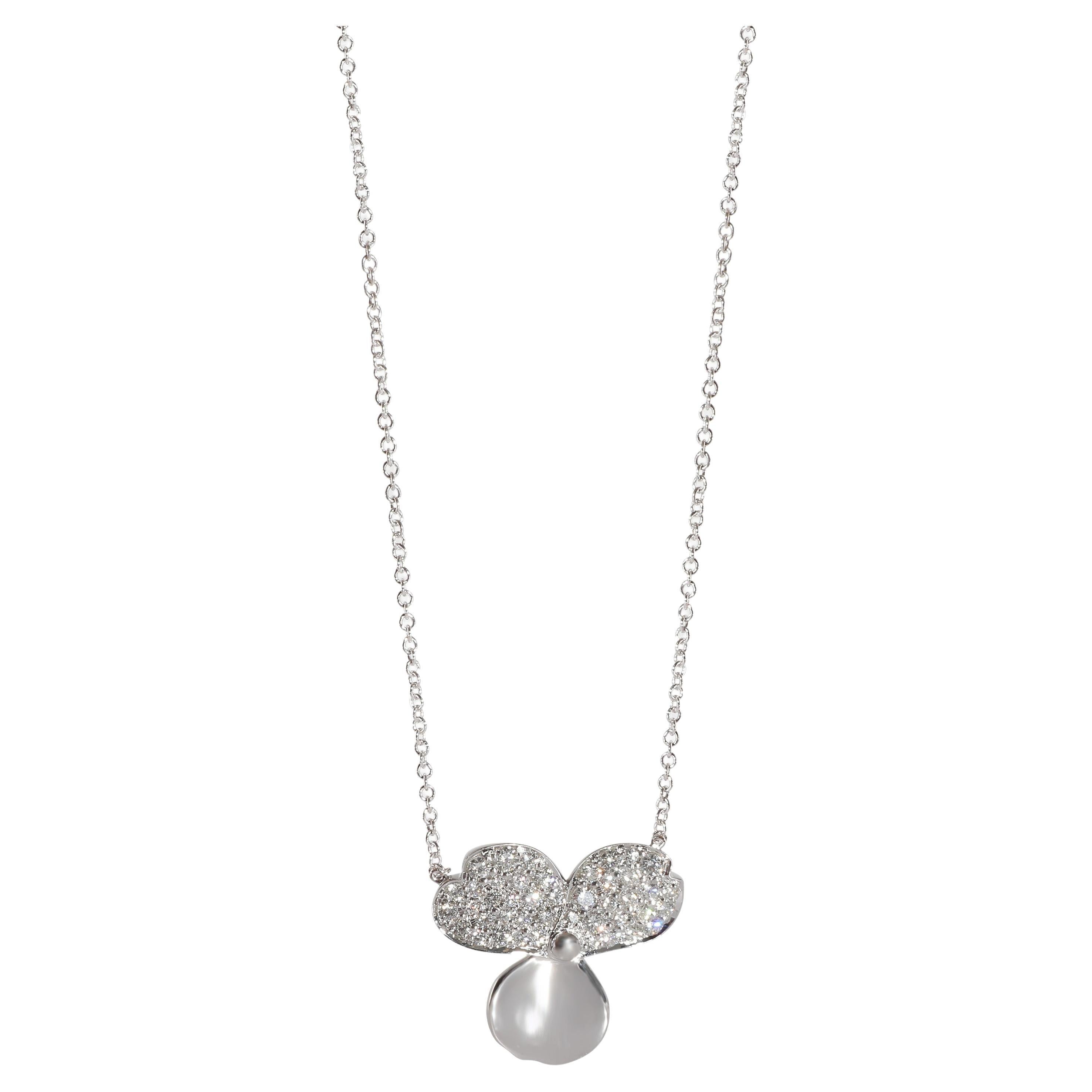 Tiffany & Co. Paper Flowers Diamond Pendant in Platinum 0.33 CTW For Sale