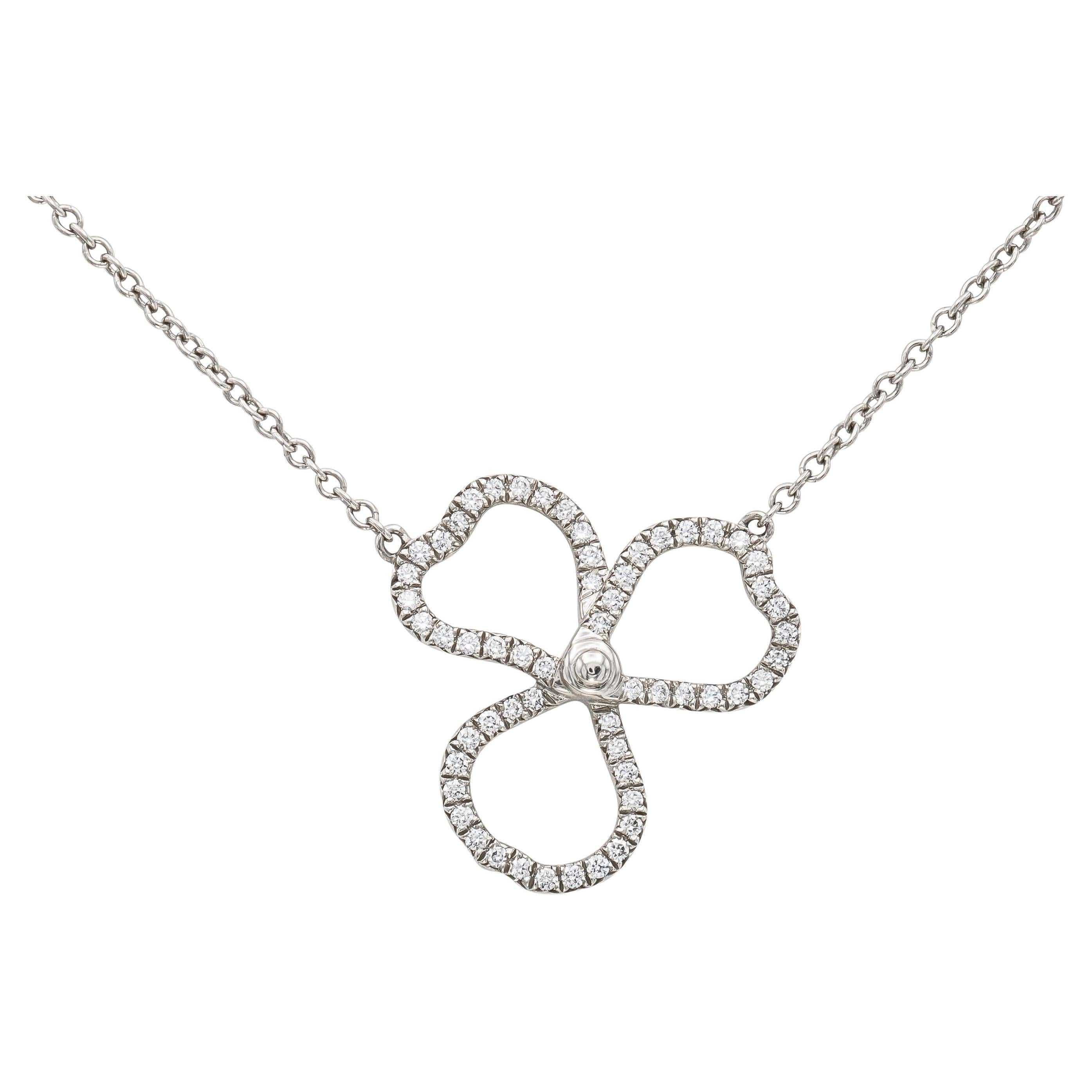 Tiffany & Co. Paper Flowers Diamond Pendant Necklace For Sale