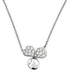 Tiffany & Co. Paper Flowers Diamond Pendant Necklace in Platinum