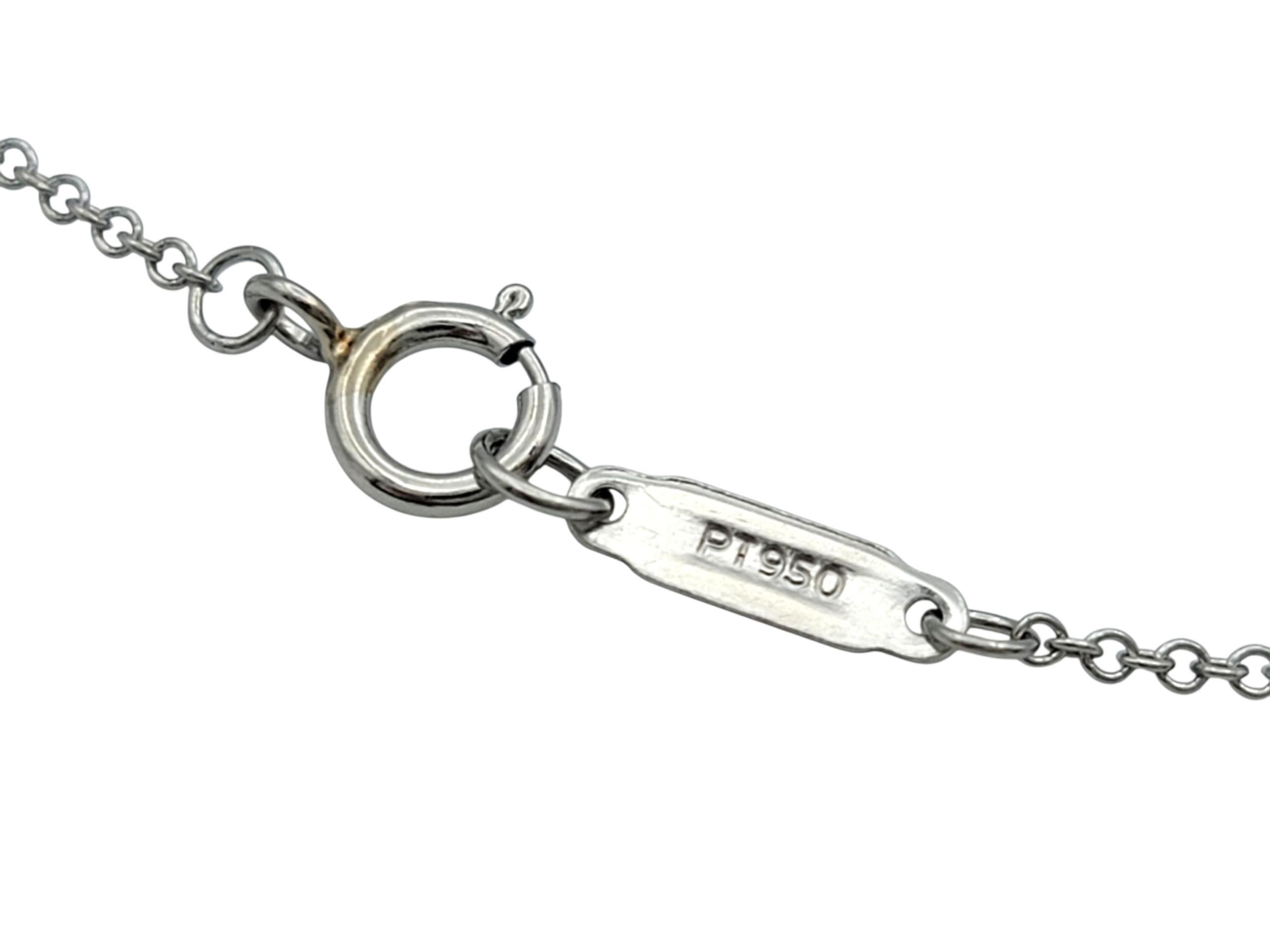 Donna Tiffany & Co. Collana con ciondolo in platino con fiori di carta e diamanti in vendita