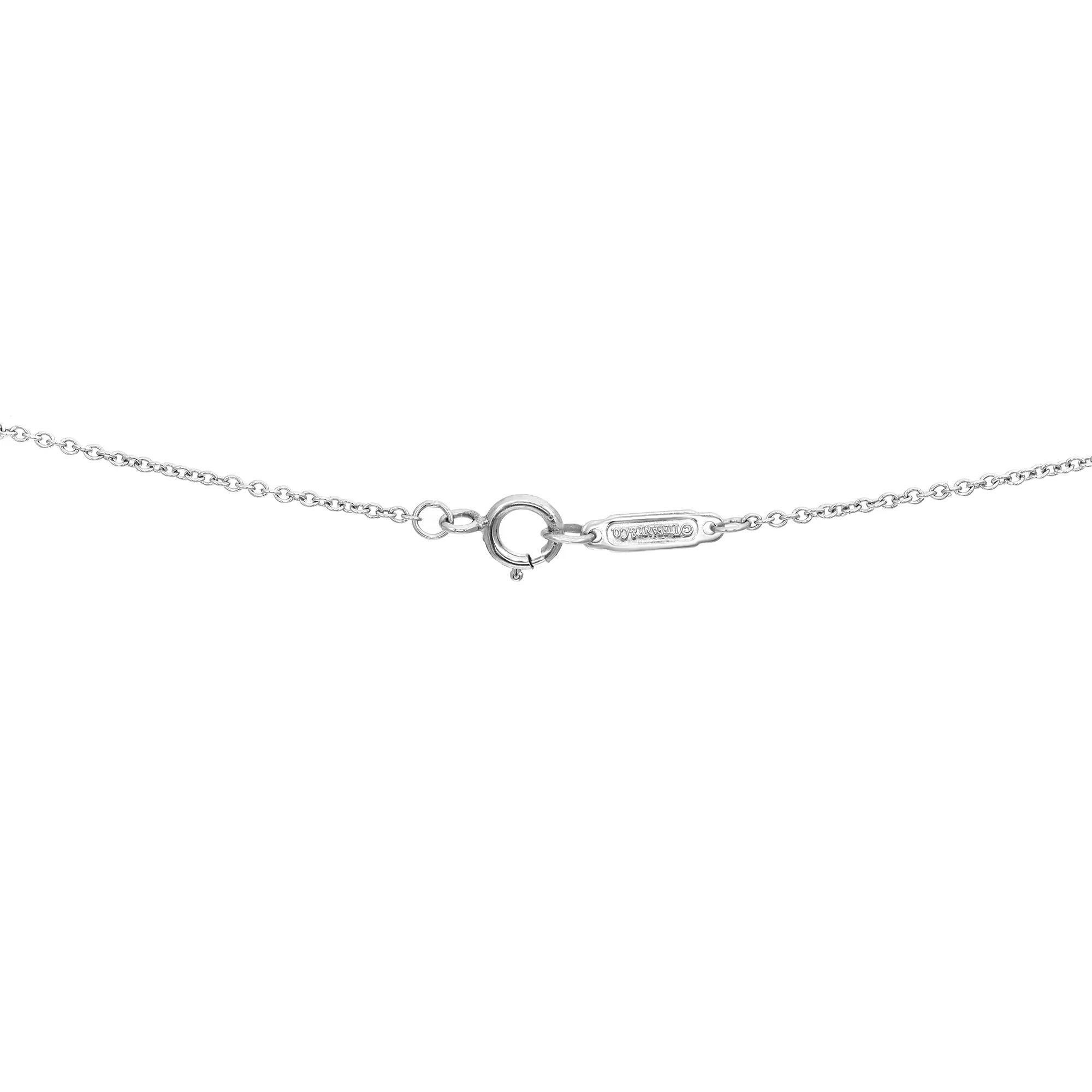Tiffany & Co. Paper Flowers Diamond Pendant Necklace Platinum 16 Inches In New Condition For Sale In New York, NY