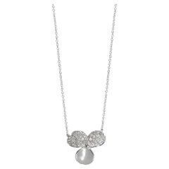 Tiffany & Co. Papierblumen-Diamant-Anhänger-Halskette aus Platin 16 Zoll