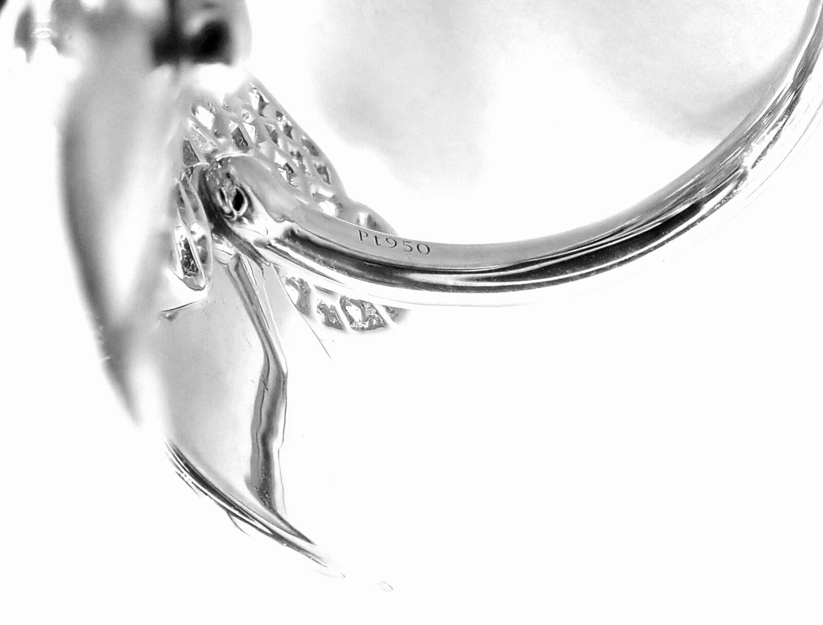 Women's or Men's Tiffany & Co Paper Flowers Diamond Platinum Large Ring For Sale