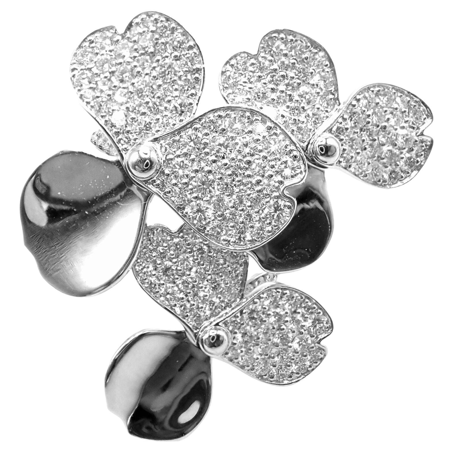 Tiffany & Co Paper Flowers Diamond Platinum Large Ring