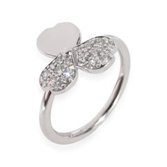 Tiffany & Co. Bague en forme de fleurs en platine et diamants 0,16 carat
