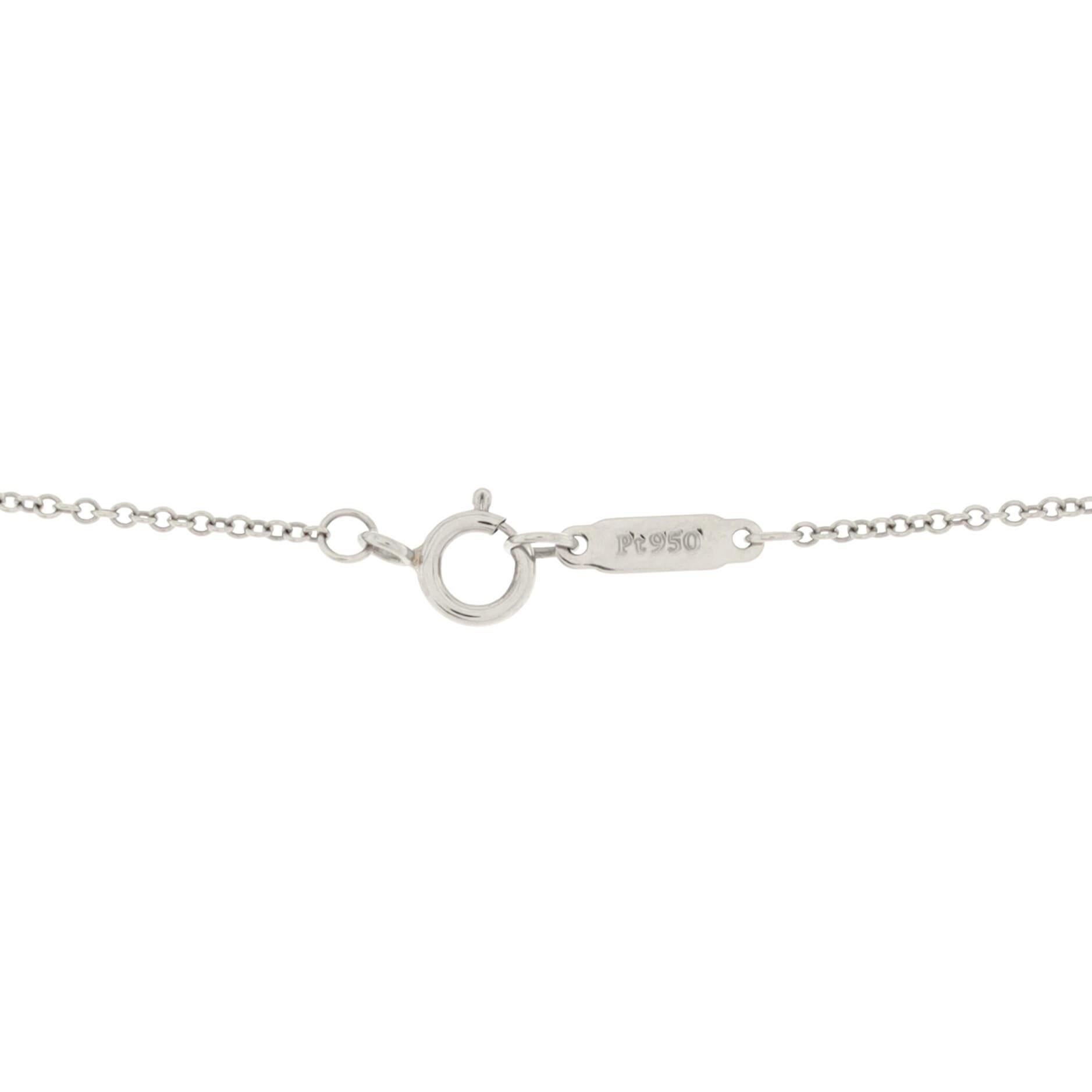 Tiffany & Co. Paper Flowers Firefly Pendant Necklace Platinum with Diamonds In Good Condition In New York, NY