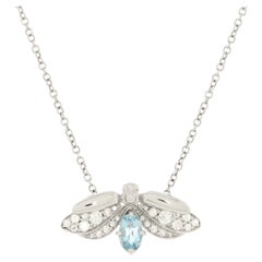 Tiffany & Co. Paper Flowers Firefly Pendant Necklace Platinum with Diamonds