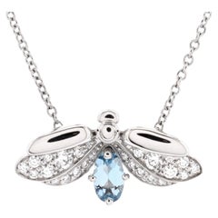 Tiffany & Co. Collana con ciondolo a forma di farfalla in platino con diamanti