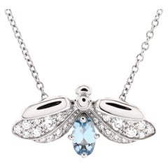 Tiffany & Co. Paper Flowers Firefly Pendant Necklace Platinum with Diamonds