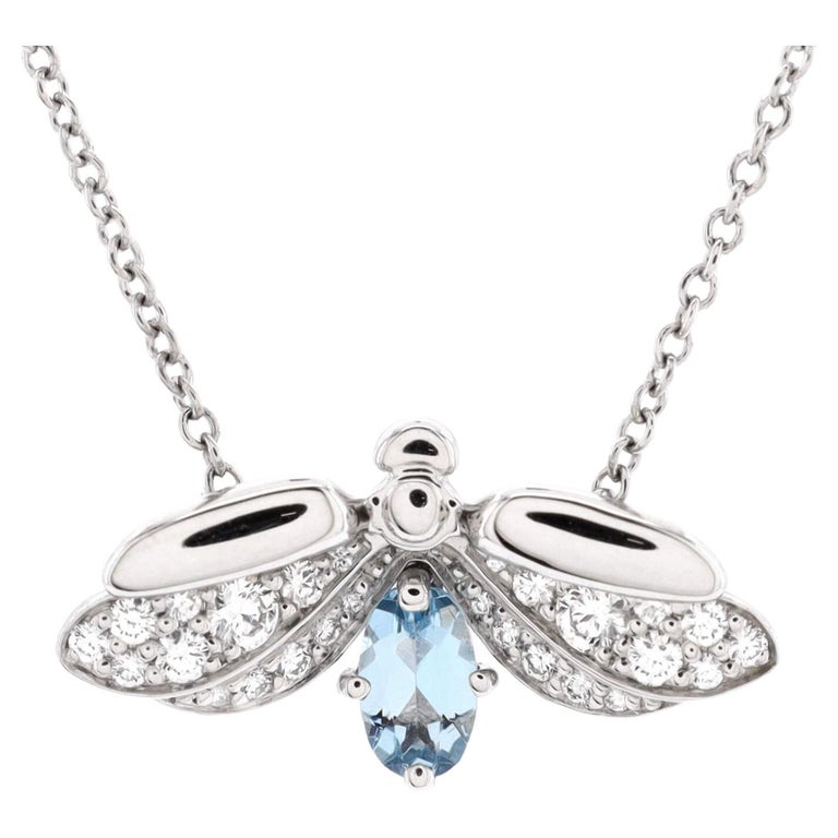 Tiffany and Co. Collana con ciondolo a forma di farfalla in platino con  diamanti su 1stDibs