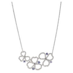 Tiffany & Co. Paper Flowers Necklace with Diamonds & Tanzanite in Platinum