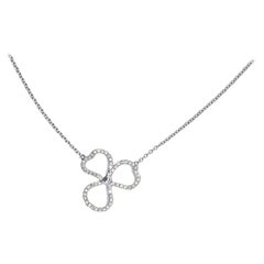 Tiffany & Co. Papier Blumen offen Diamant-Anhänger in Platin Größe klein
