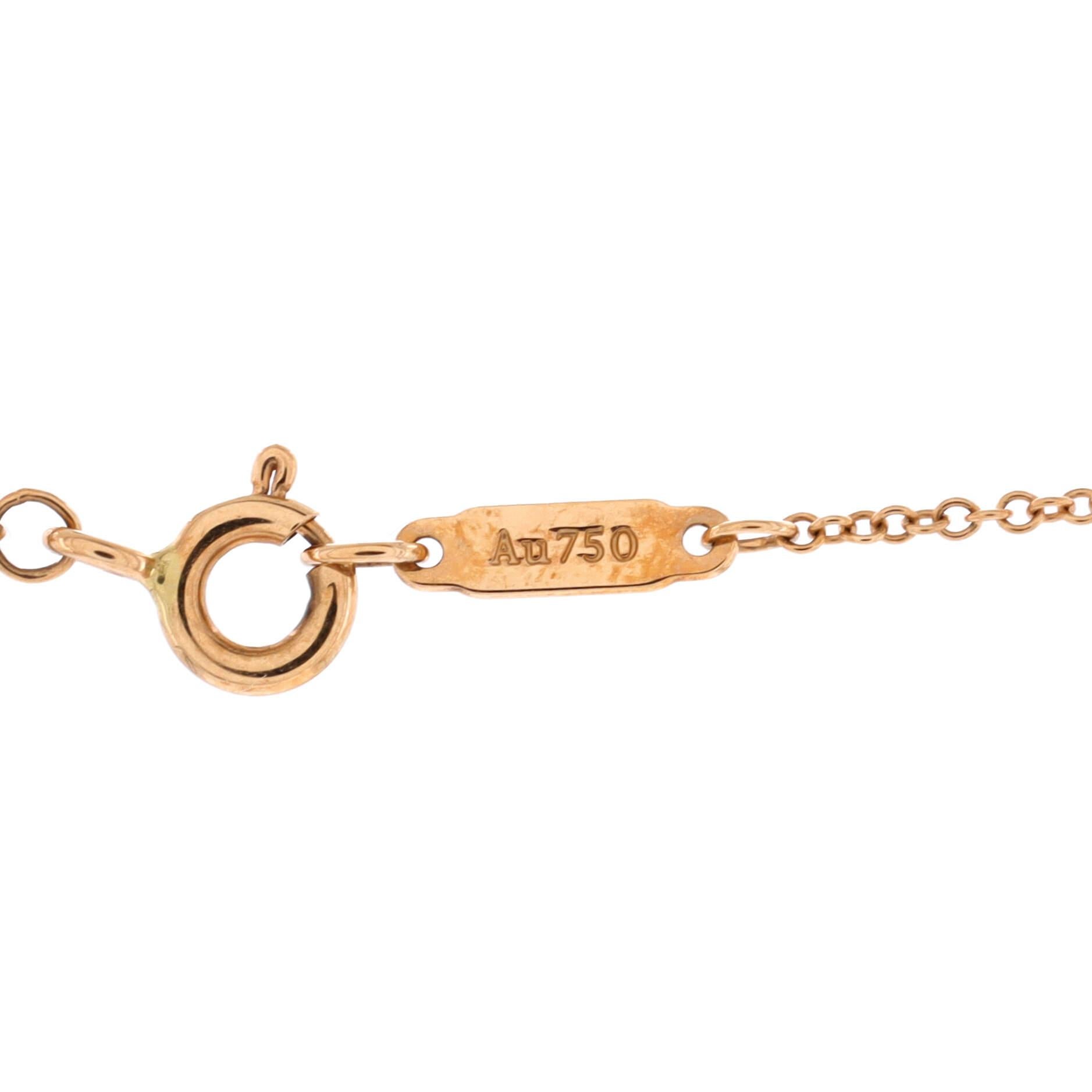 Women's Tiffany & Co. Paper Flowers Pendant Necklace 18K Rose Gold with Pave Diamonds