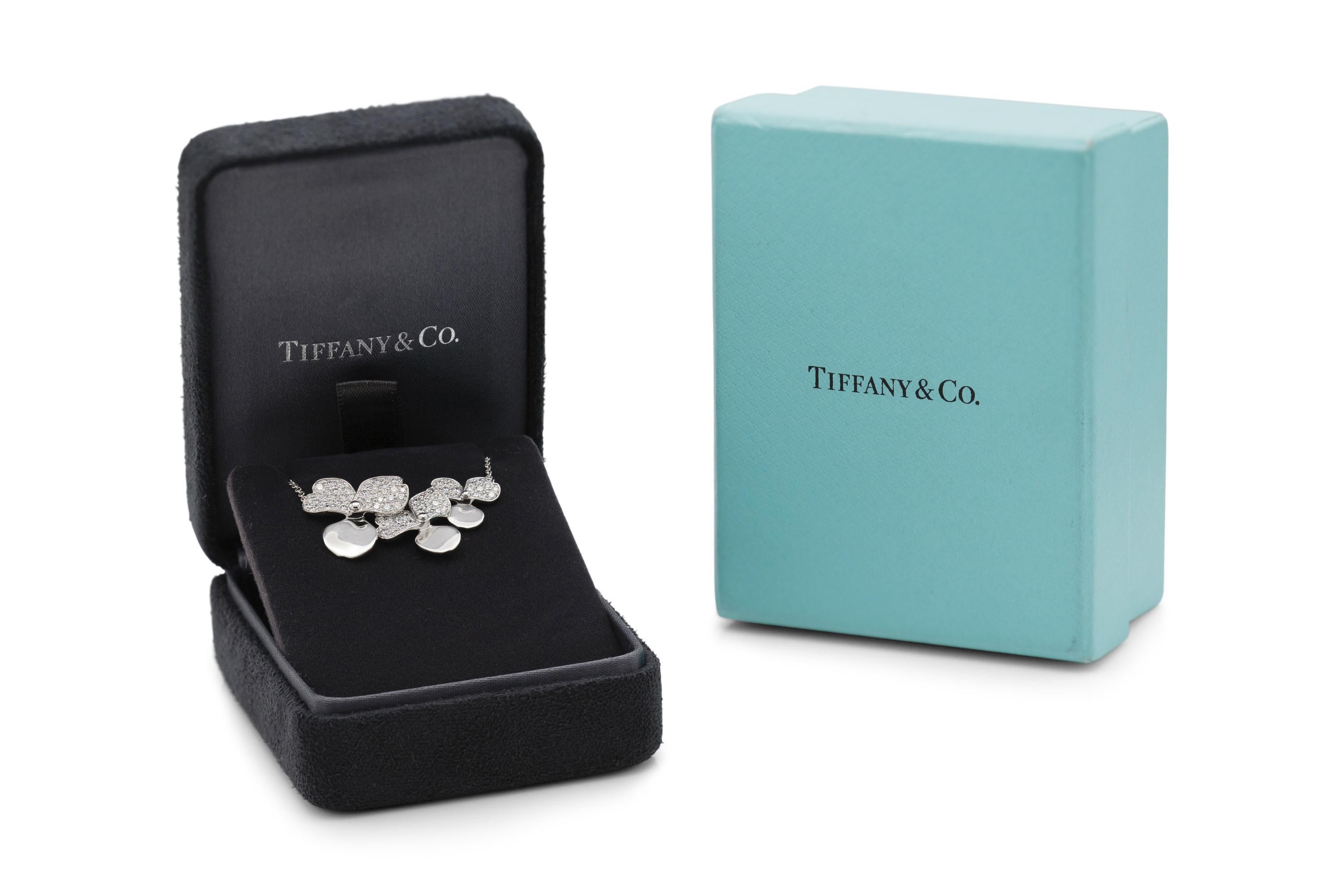 Tiffany & Co. Papierblumen-Anhänger-Halskette im Zustand „Gut“ im Angebot in New York, NY