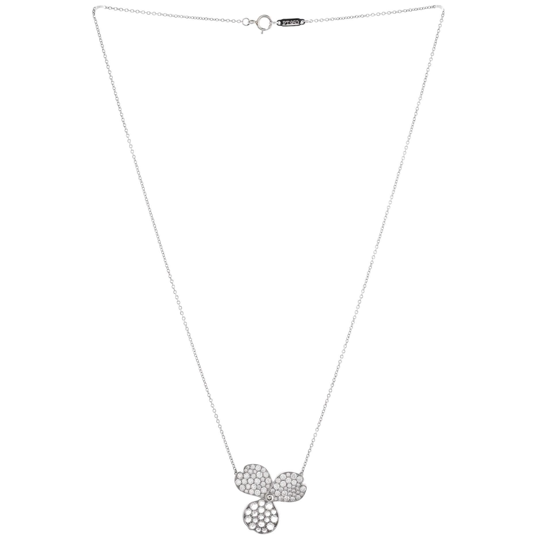 tiffany paper flowers necklace