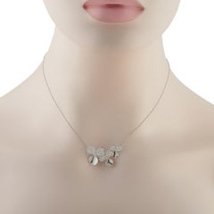 Tiffany & Co. Paper Flowers Platinum Diamond Pendant Necklace #5167