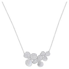 Tiffany & Co. Paper Flowers Platinum Diamond Pendant Necklace #5167