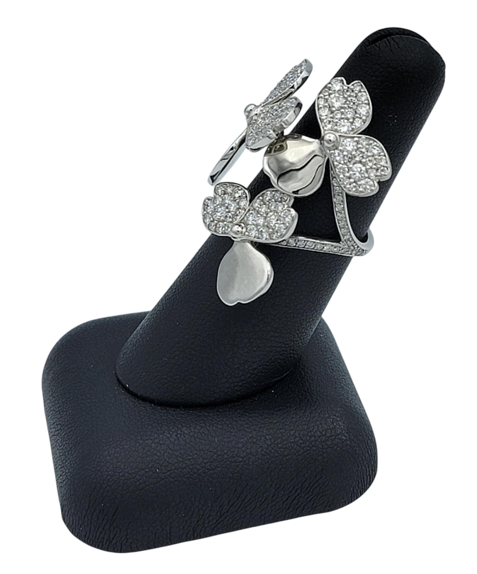 Tiffany & Co. Paper Flowers Ring in Platinum with Diamonds with Box For Sale 2