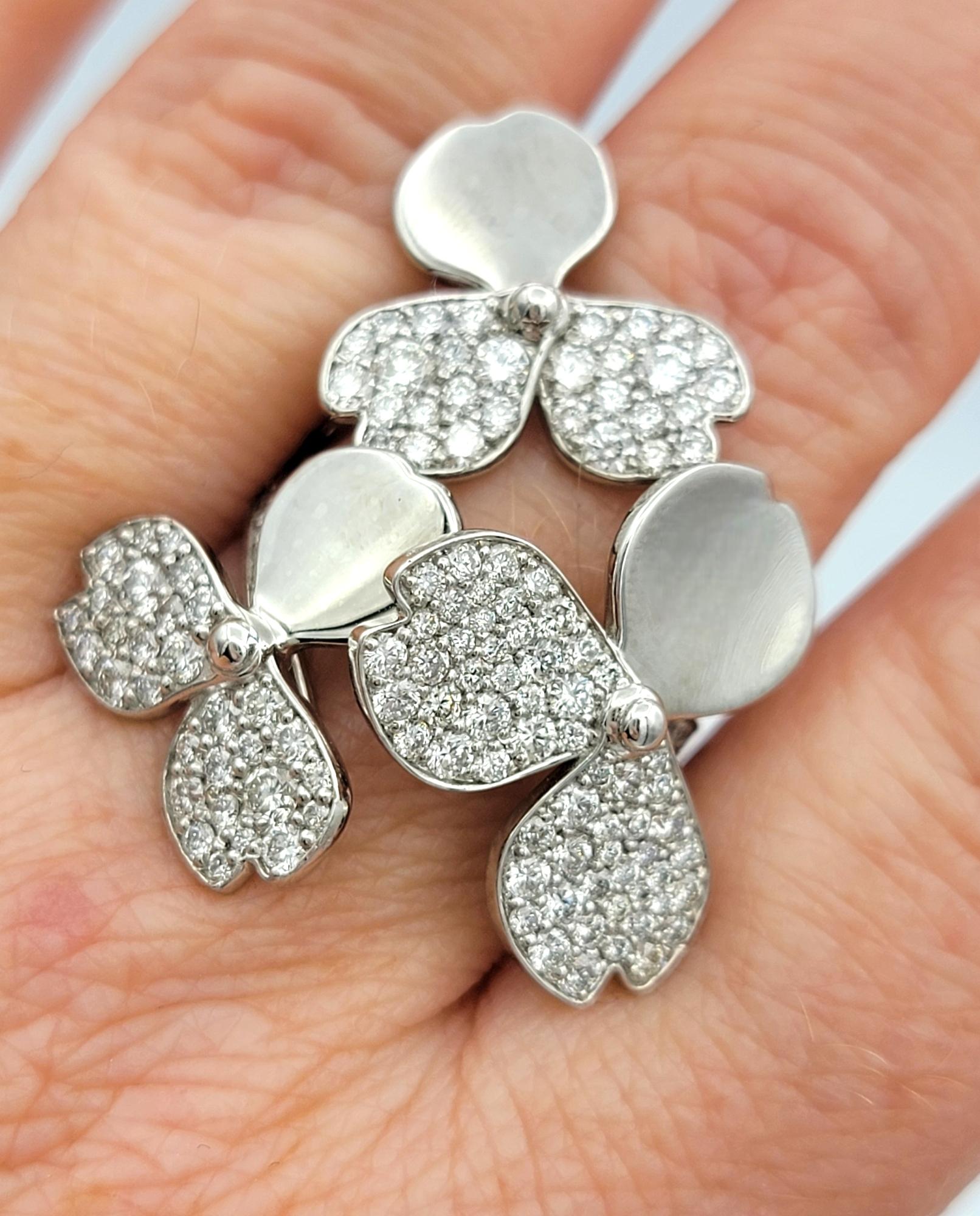 Women's Tiffany & Co. Paper Flowers Ring in Platinum with Diamonds with Box For Sale