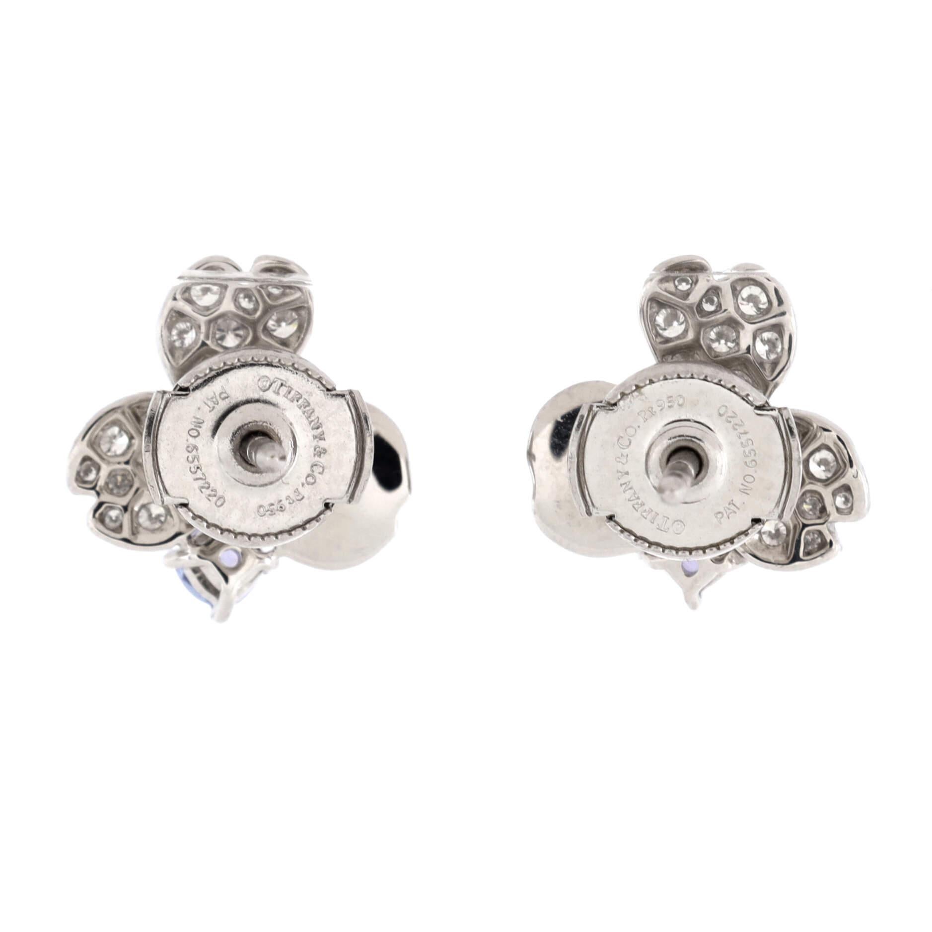 tiffany flower diamond earrings