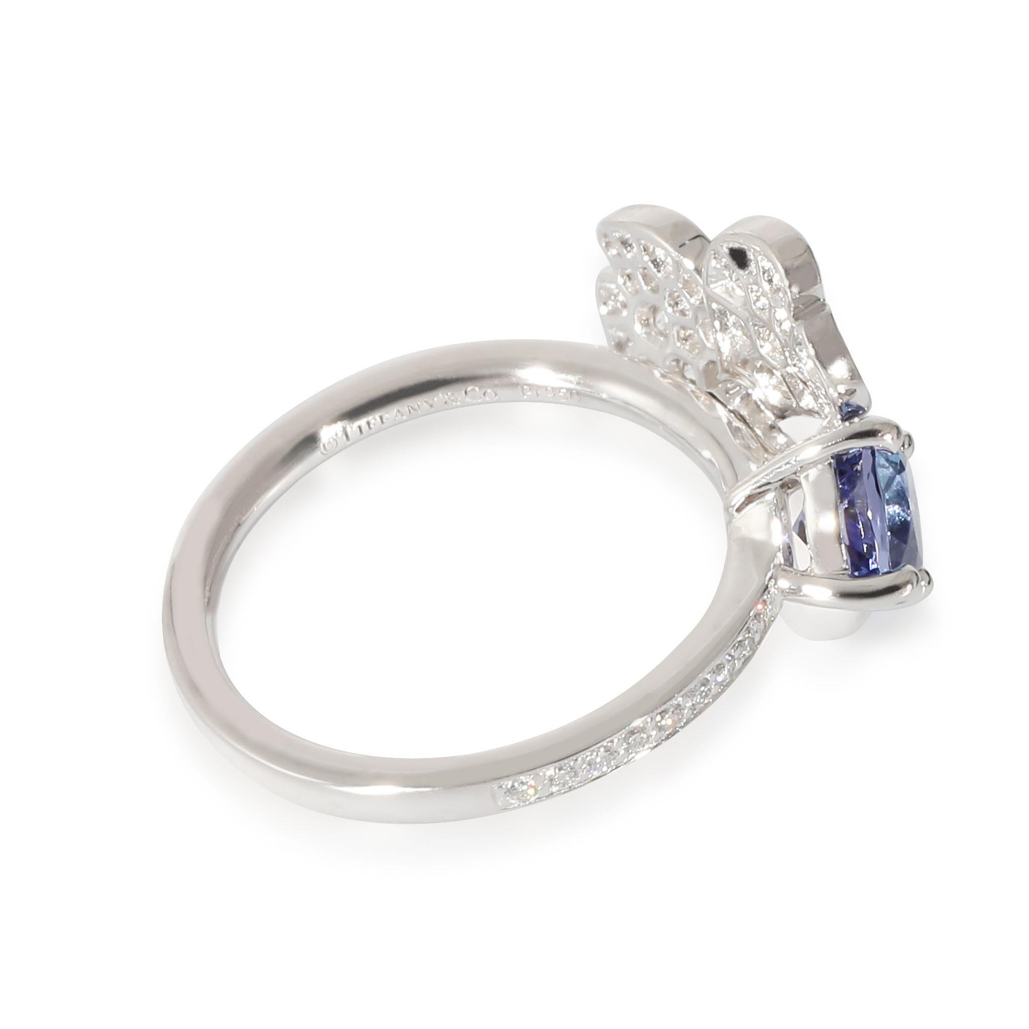 Tiffany & Co. Papierblumen Tansanit Mode-Ring in  0.3 CTW Platin im Zustand „Hervorragend“ in New York, NY