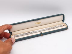 Tiffany & Co Paris 1925 French Art Deco Platinum Bracelet with 14.06 Ctw Diamond